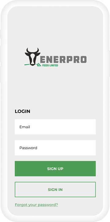 Enerpro field service mobile app shown on a phone